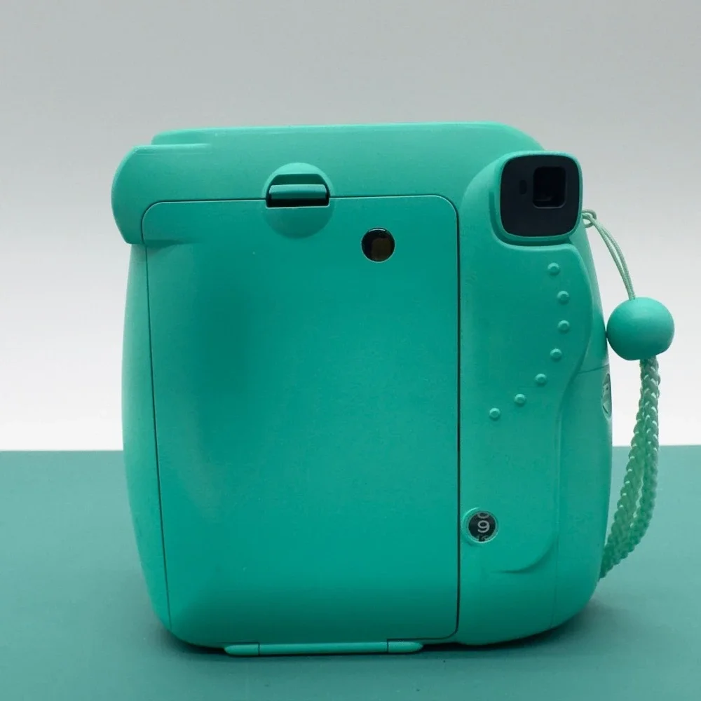 Fujifilm Instax Mini 8 Instant Film Camera Mint Aqua Tested Working Film Loaded